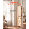 VEVOR Wood Room Divider Pegboard Wood Folding Privacy Screen with Shelves, For Room Separation & Home Decor, 4 Panels, Solid Frame with X Pattern, 360° Two-Way Hinges, Wooden Partition with Hardware