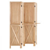 VEVOR Wood Room Divider Pegboard Wood Folding Privacy Screen with Shelves, For Room Separation & Home Decor, 4 Panels, Solid Frame with X Pattern, 360° Two-Way Hinges, Wooden Partition with Hardware