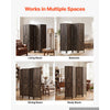 VEVOR Wood Room Divider 4 Panels Wood Folding Privacy Screen Y Pattern, For Room Separation & Home Decor, 67 inches Tall, Solid Frame, 360° Two-Way Hinges, Rustic Wooden Partition with Hardware