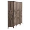 VEVOR Wood Room Divider 4 Panels Wood Folding Privacy Screen Y Pattern, For Room Separation & Home Decor, 67 inches Tall, Solid Frame, 360° Two-Way Hinges, Rustic Wooden Partition with Hardware