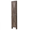 VEVOR Wood Room Divider 4 Panels Wood Folding Privacy Screen X Pattern, For Room Separation & Home Decor, 67 inches Tall, Solid Frame, 360° Two-Way Hinges, Rustic Wooden Partition with Hardware