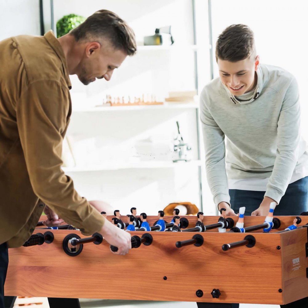 VEVOR Folding Foosball Table, 42 inch Standard Size Table, Indoor Full Size Foosball Tables for Home, Family, and Game Room, Durable Soccer Set, Includes 2 Balls
