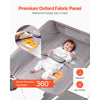VEVOR Baby Changing Table, Foldable Diaper Change Station with Side Basket, Adjustable Height Portable Changing Table with Lockable Wheels, Multi-Functional Storage Organizer Nursery, Light Gray