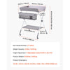 VEVOR Baby Changing Table, Foldable Diaper Change Station with Side Basket, Adjustable Height Portable Changing Table with Lockable Wheels, Multi-Functional Storage Organizer Nursery, Light Gray