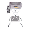 VEVOR Baby Changing Table, Foldable Diaper Change Station with Side Basket, Adjustable Height Portable Changing Table with Lockable Wheels, Multi-Functional Storage Organizer Nursery, Light Gray