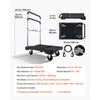 VEVOR Foldable Push Cart Dolly, 330 lbs Capacity, Folding Platform Truck with Swivel Wheels, Moving Platform Hand Truck Flatbed Cart, Adjustable Push Handle, for Easy Storage, 26.8 x 19.5 x 4.5 in