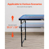 VEVOR 8 Foot Portable Beer Pong Table, LED Lights, Foldable Tailgate Table with Carrying Handles and 6 Pong Balls, Adjustable Height, Lightweight Table for Office, Tailgate Party, Travel & Camping