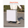 VEVOR 8 Foot Portable Beer Pong Table, Folding Tailgate Table, Cup Holes, Dry Erase Markers and Carrying Handles, Adjustable Height, Lightweight Table for Office, Tailgate Party & Camping, White