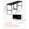VEVOR 8 Foot Portable Beer Pong Table, Foldable 36 inch Heightened Table,  Carrying Handles and 6 Pong Balls, Lightweight Tailgate Table for Office, Tailgate Party, Travel & Camping, Black