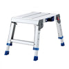 VEVOR Folding Work Platform, Adjustable Height 12-16 in, 500 lbs Capacity Aluminum Step Stool, Heavy Duty Non-Slip Platform Ladder, Portable Work Bench for Painting, Cleaning, Home & Professional Use