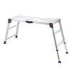 VEVOR Folding Work Platform, Adjustable Height 23-34.5 in, 40 x 18 in Aluminum Step Stool, 500 lbs Load Capacity, Heavy Duty Non-Slip Platform Ladder, Portable Work Bench for Painting, Maintenance