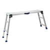 VEVOR Folding Work Platform, Adjustable Height 23-34.5 in, 40 x 12 in Aluminum Step Stool, 500 lbs Load Capacity, Heavy Duty Non-Slip Platform Ladder, Portable Work Bench for Painting, Maintenance