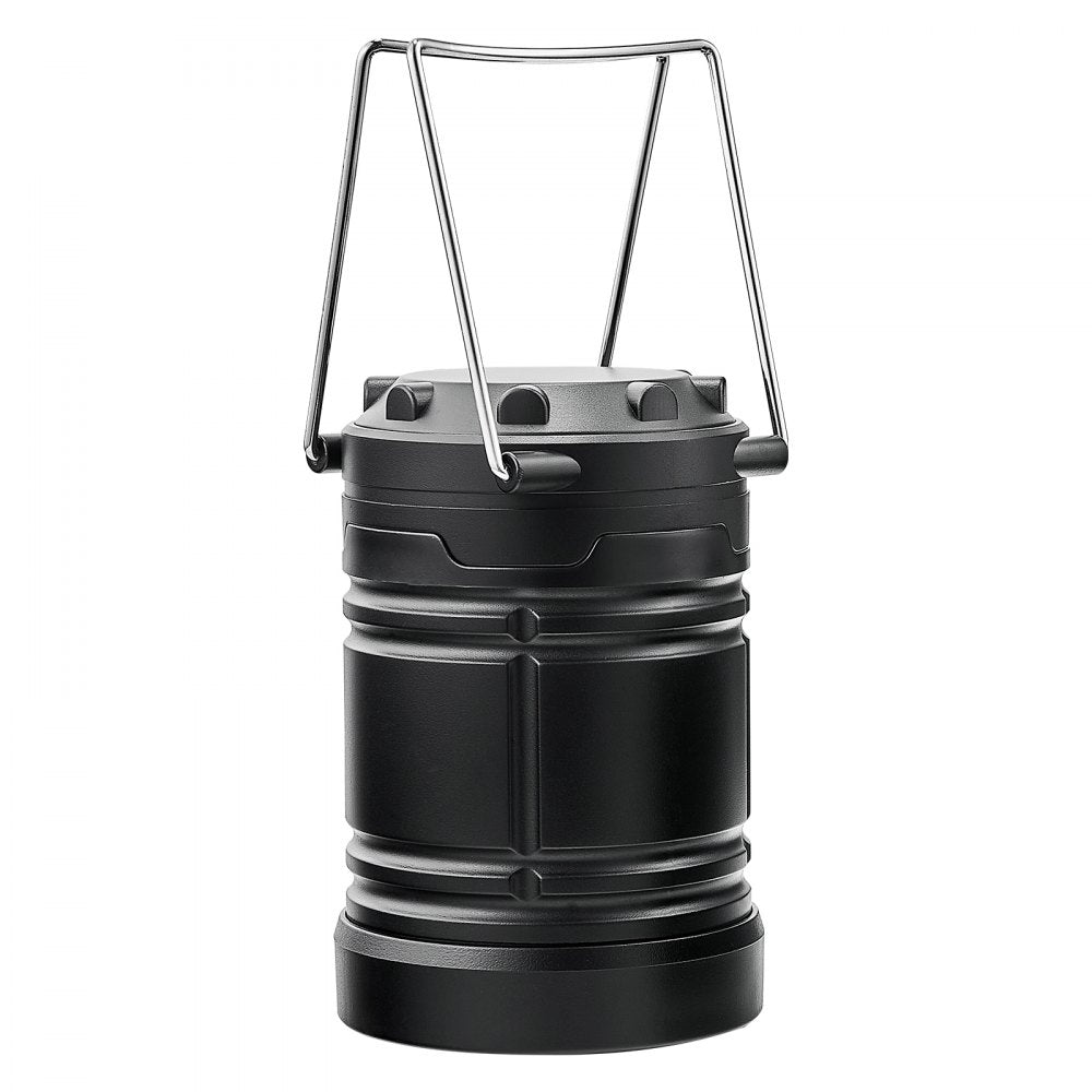 VEVOR LED Camping Lanterns, 4 Pack, Magnetic Base, Battery Powered Lights, Lightweight Hanging Collapsible Lights, Ideal for Outdoor Camping Hiking, Emergency Survival Lights for Hurricane, Black