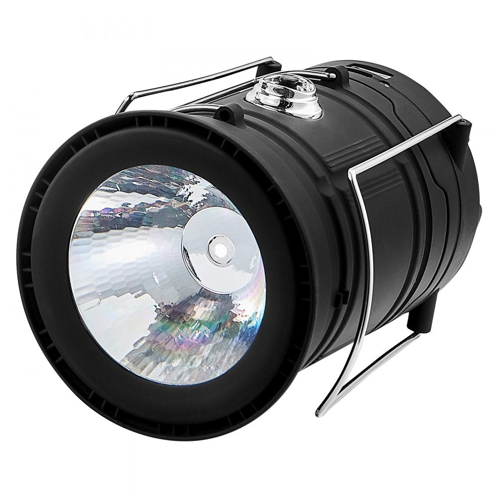 VEVOR LED Camping Lanterns, 4 Pack Rechargeable Camping Flashlights, Solar & USB Charging, Portable Collapsible, Bulit to Last Lights, As Power Bank, for Hiking, Hurricane Emergency, Outrages, Fishing