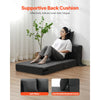 VEVOR Folding Sofa Bed, 3-in-1 Foldable Couch Bed with 2 Pillows and Washable Cover, 25D High Density Memory Foam Convertible Sleeper Chair Bed, Futon Couch for Living Room, Bedroom, Dark Grey(Single)