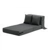 VEVOR Folding Sofa Bed, 3-in-1 Foldable Couch Bed with 2 Pillows and Washable Cover, 25D High Density Memory Foam Convertible Sleeper Chair Bed, Futon Couch for Living Room, Bedroom, Dark Grey(Single)