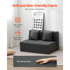 VEVOR Folding Sofa Bed, 3-in-1 Foldable Couch Bed with 2 Pillows and Washable Cover, 25D High Density Memory Foam Convertible Sleeper Chair Bed, Futon Couch for Living Room, Bedroom, Dark Grey(Twin)