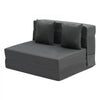 VEVOR Folding Sofa Bed, 3-in-1 Foldable Couch Bed with 2 Pillows and Washable Cover, 25D High Density Memory Foam Convertible Sleeper Chair Bed, Futon Couch for Living Room, Bedroom, Dark Grey(Twin)
