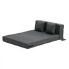 VEVOR Folding Sofa Bed, 3-in-1 Foldable Couch Bed with 2 Pillows and Washable Cover, 25D High Density Memory Foam Convertible Sleeper Chair Bed, Futon Couch for Living Room, Bedroom, Dark Grey(Twin)