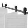 VEVOR Bi-Folding Sliding Barn Door Hardware Track Kit, 64" Top Mount Track Kit, Slide Smoothly & Quietly, Heavy Duty, Easy to Install, Suitable for Four 15" Closet Pantry Laundry Doors (Not Included)