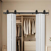 VEVOR Bi-Folding Sliding Barn Door Hardware Track Kit, 60" Top Mount Track Kit, Slide Smoothly & Quietly, Heavy Duty, Easy to Install, Suitable for Four 14" Closet Pantry Laundry Doors (Not Included)