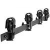 VEVOR Bi-Folding Sliding Barn Door Hardware Track Kit, 76" Top Mount Track Kit, Slide Smoothly & Quietly, Heavy Duty, Easy to Install, Suitable for Four 18" Closet Pantry Laundry Doors (Not Included)
