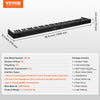 VEVOR 88 Key Folding Keyboard Piano, Bluetooth & MIDI, Portable Electronic Digital Foldable Piano with Sustain Pedal Bag Touch Sensitive Keys Headphones, Rechargeable for Beginners Teens Adults, Black
