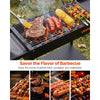 VEVOR Foldable Charcoal Grill, Portable Charcoal Barbecue Grill with Adjustable Height & Folding Side Tables, High-Temp Powder-Coated Steel Outdoor BBQ Grills for Camping Backyard Parties