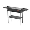 VEVOR Foldable Charcoal Grill, Portable Charcoal Barbecue Grill with Adjustable Height & Folding Side Tables, High-Temp Powder-Coated Steel Outdoor BBQ Grills for Camping Backyard Parties