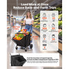 VEVOR Folding Shopping Cart, 36.7 Gal + 6.1 Gal Dual-Basket Grocery Cart, 260LBS Capacity, Large Rolling Utility Cart with Waterproof Liner & 360° Swivel Wheel for Laundry, Shopping, Camping, Grocery