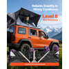VEVOR Rooftop Tent, 2-3 Person Foldable Aluminum Roof Top Tent with Tri-Color LED Light, Thick Mattress & 10 Windows, Waterproof Windproof Overland Camping Car Roof Rack Suitable for Jeep SUV Pickup