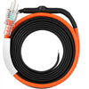 VEVOR Self-Regulating Pipe Heating Cable, 15FT 5W/FT Heat Tape for Pipes Freeze Protection, Water Pipe Heat Cable with Built-in Thermostat Protects PVC Hose, Metal and Plastic Pipe from Freezing