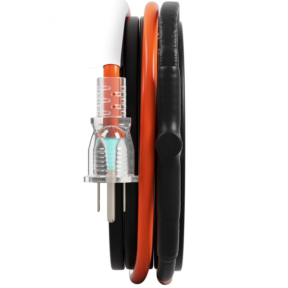 VEVOR Self-Regulating Pipe Heating Cable, 15FT 5W/FT Heat Tape for Pipes Freeze Protection, Water Pipe Heat Cable with Built-in Thermostat Protects PVC Hose, Metal and Plastic Pipe from Freezing