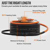 VEVOR Self-Regulating Pipe Heating Cable, 30-feet 5W/ft Heat Tape for Pipes Freeze Protection, Protects PVC Hose, Metal and Plastic Pipe from Freezing, 120V