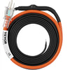 VEVOR Self-Regulating Pipe Heating Cable, 24-feet 5W/ft Heat Tape for Pipes Freeze Protection, Protects PVC Hose, Metal and Plastic Pipe from Freezing, 120V