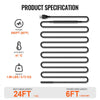 VEVOR Self-Regulating Pipe Heating Cable, 24FT 5W/FT Heat Tape for Pipes, Roof Snow Melting De-icing, Gutter and Pipe Freeze Protection