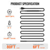 VEVOR Self-Regulating Pipe Heating Cable, 80FT 5W/FT Heat Tape for Pipes, Roof Snow Melting De-icing, Gutter and Pipe Freeze Protection