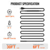 VEVOR Self-Regulating Pipe Heating Cable, 30FT 5W/FT Heat Tape for Pipes, Roof Snow Melting De-icing, Gutter and Pipe Freeze Protection
