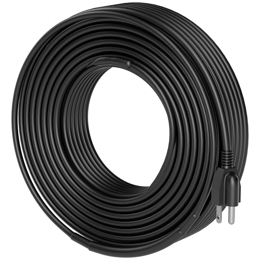VEVOR Self-Regulating Pipe Heating Cable, 140FT 5W/FT Heat Tape for Pipes, Roof Snow Melting De-icing, Gutter and Pipe Freeze Protection