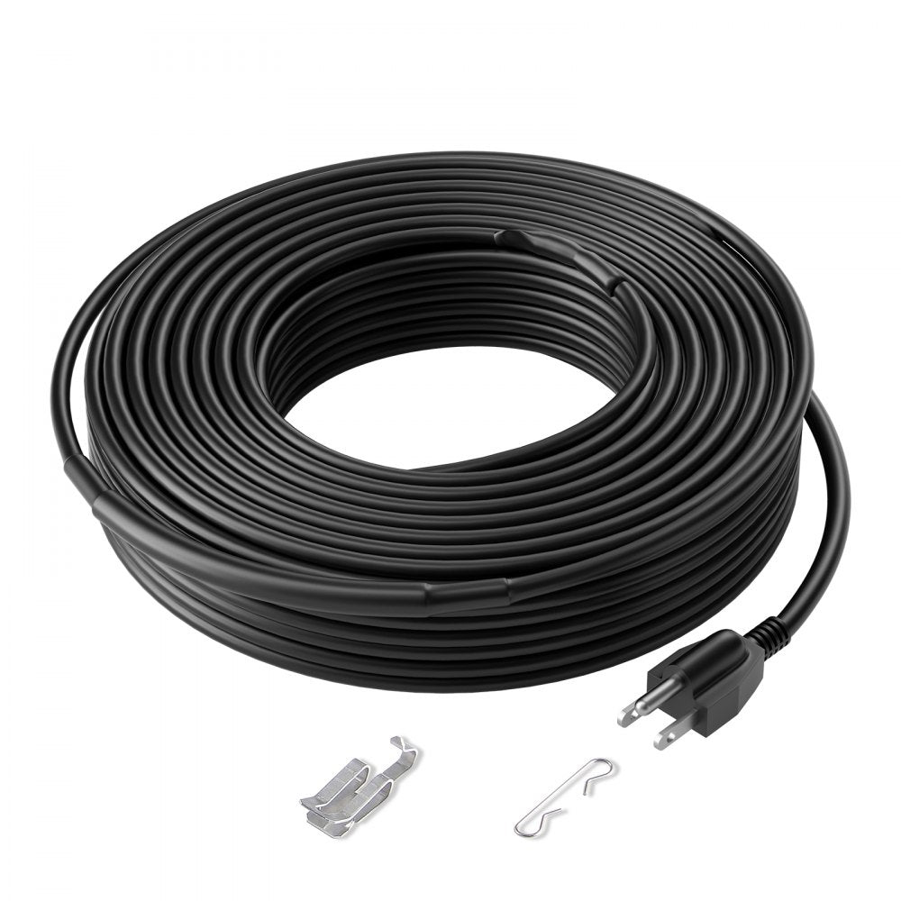 VEVOR Self-Regulating Pipe Heating Cable, 120FT 5W/FT Heat Tape for Pipes, Roof Snow Melting De-icing, Gutter and Pipe Freeze Protection