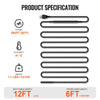 VEVOR Self-Regulating Pipe Heating Cable, 12FT 5W/FT Heat Tape for Pipes, Roof Snow Melting De-icing, Gutter and Pipe Freeze Protection