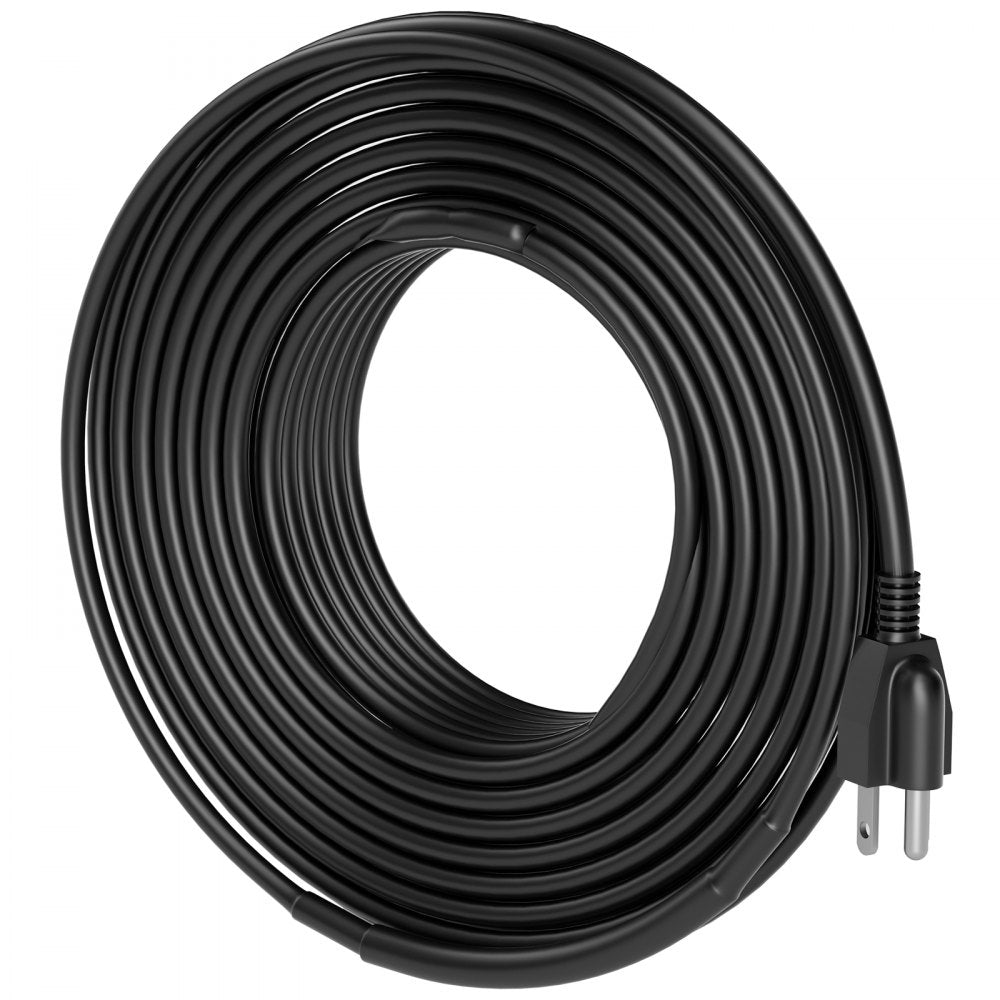 VEVOR Self-Regulating Pipe Heating Cable, 50FT 5W/FT Heat Tape for Pipes, Roof Snow Melting De-icing, Gutter and Pipe Freeze Protection