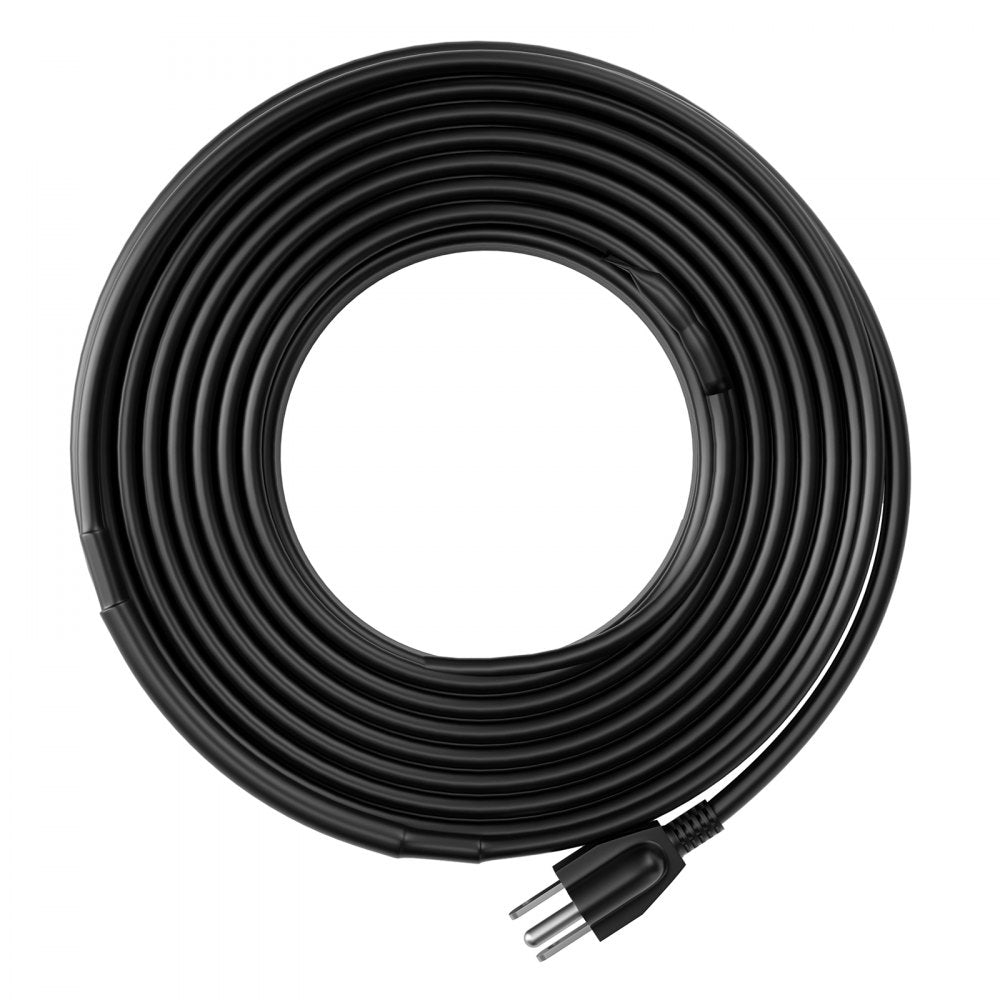 VEVOR Self-Regulating Pipe Heating Cable, 50FT 5W/FT Heat Tape for Pipes, Roof Snow Melting De-icing, Gutter and Pipe Freeze Protection