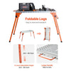 VEVOR Foldable Welding Table 44" x 21", 500LBS Capacity Welding Workbench with 4-Level Adjustable Height, Carbon Steel Work Bench with 6 Tool Slots & 0.63" Fixture Holes for Welding Assembly Repair