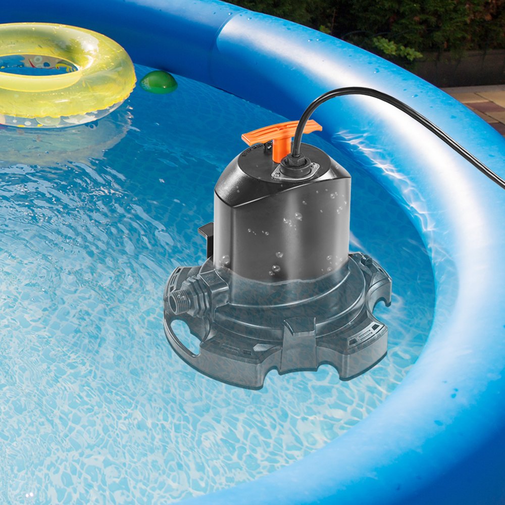 VEVOR Pool Cover Pump, 1/2 HP 1575 GPH, 120V Submersible Swimming Pool Cover Pump with 25 ft Power Cord, 24 ft Max Head Lift, Water Removal and Transfer Pump, for Pool Draining Inflatable Water Parks