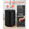 VEVOR Collapsible Rain Barrel, 100 Gallon Portable Rain Water Collection Barrel, 1000D PVC Rainwater Collection System, Garden Water Catcher Tank Storage Container with Spigot & Overflow Kit, Black