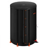 VEVOR Collapsible Rain Barrel, 100 Gallon Portable Rain Water Collection Barrel, 1000D PVC Rainwater Collection System, Garden Water Catcher Tank Storage Container with Spigot & Overflow Kit, Black