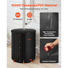 VEVOR Collapsible Rain Barrel, 53 Gallon Portable Rain Water Collection Barrel, 1000D PVC Rainwater Collection System, Garden Water Catcher Tank Storage Container with Spigot & Overflow Kit, Black
