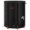 VEVOR Collapsible Rain Barrel, 53 Gallon Portable Rain Water Collection Barrel, 1000D PVC Rainwater Collection System, Garden Water Catcher Tank Storage Container with Spigot & Overflow Kit, Black