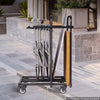 VEVOR Folding Table and Chair Rack Cart 400 lbs Holds 14 Chairs & 5 Tables, for Party Event Hotel Factory, Heavy-Duty Carbon Steel, Easy to Move, Storage Dolly, with Swivel Casters and Locking Wheels